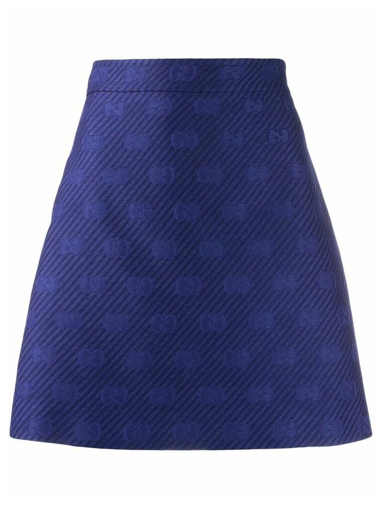 Gucci Diagonal GG stripe A-line skirt - PURPLE