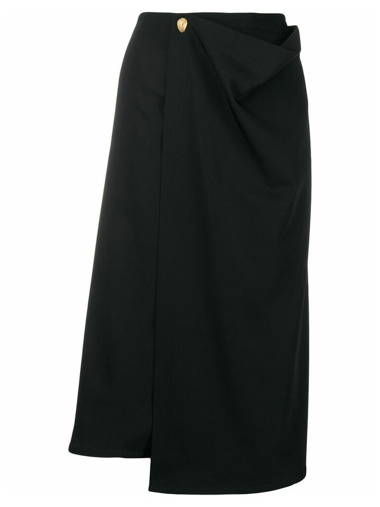 Bottega Veneta wrap-style midi skirt - Black