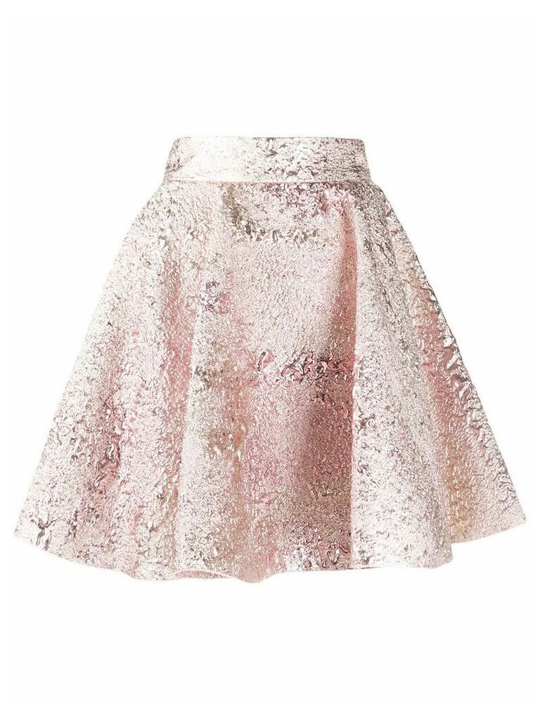 Dolce & Gabbana crushed velvet skater skirt - PINK