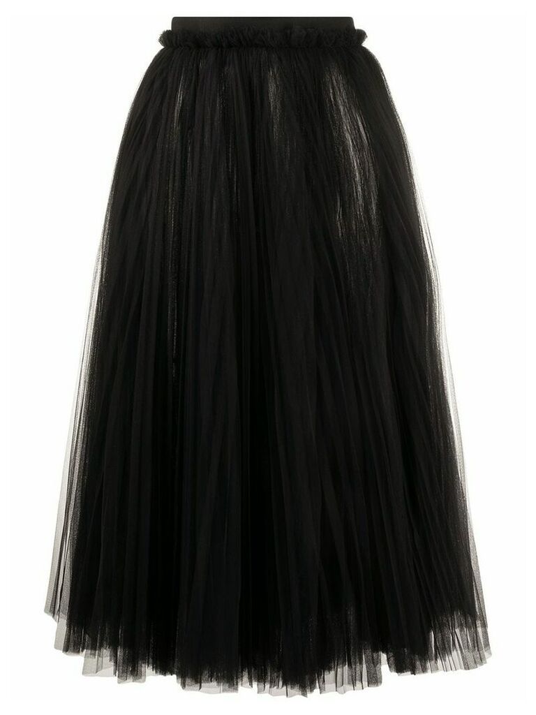 Dolce & Gabbana ruched tulle midi skirt - Black