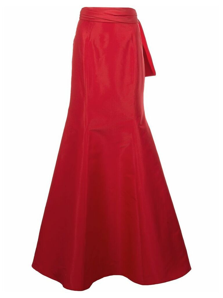 Carolina Herrera half-bow fishtail skirt - Red