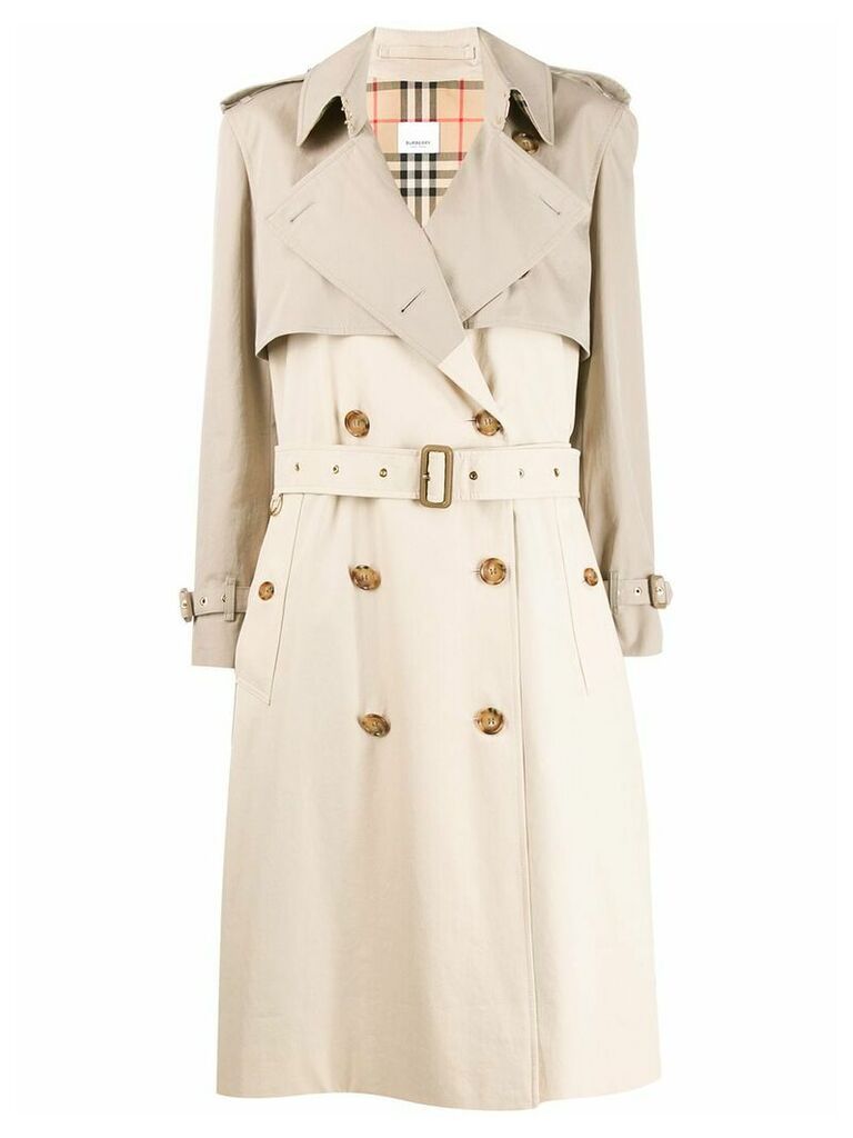 Burberry two-tone trench coat - Neutrals