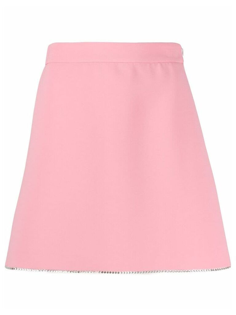Miu Miu diamante detail high waisted skirt - PINK
