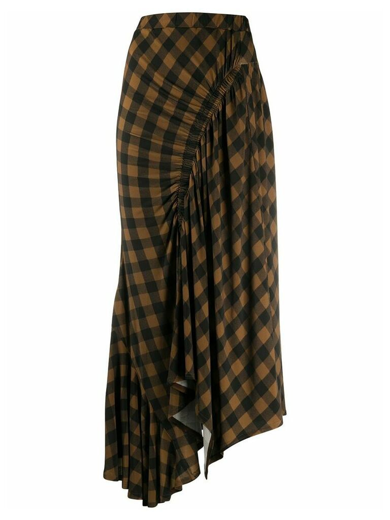 Preen By Thornton Bregazzi Hayat check print skirt - Brown