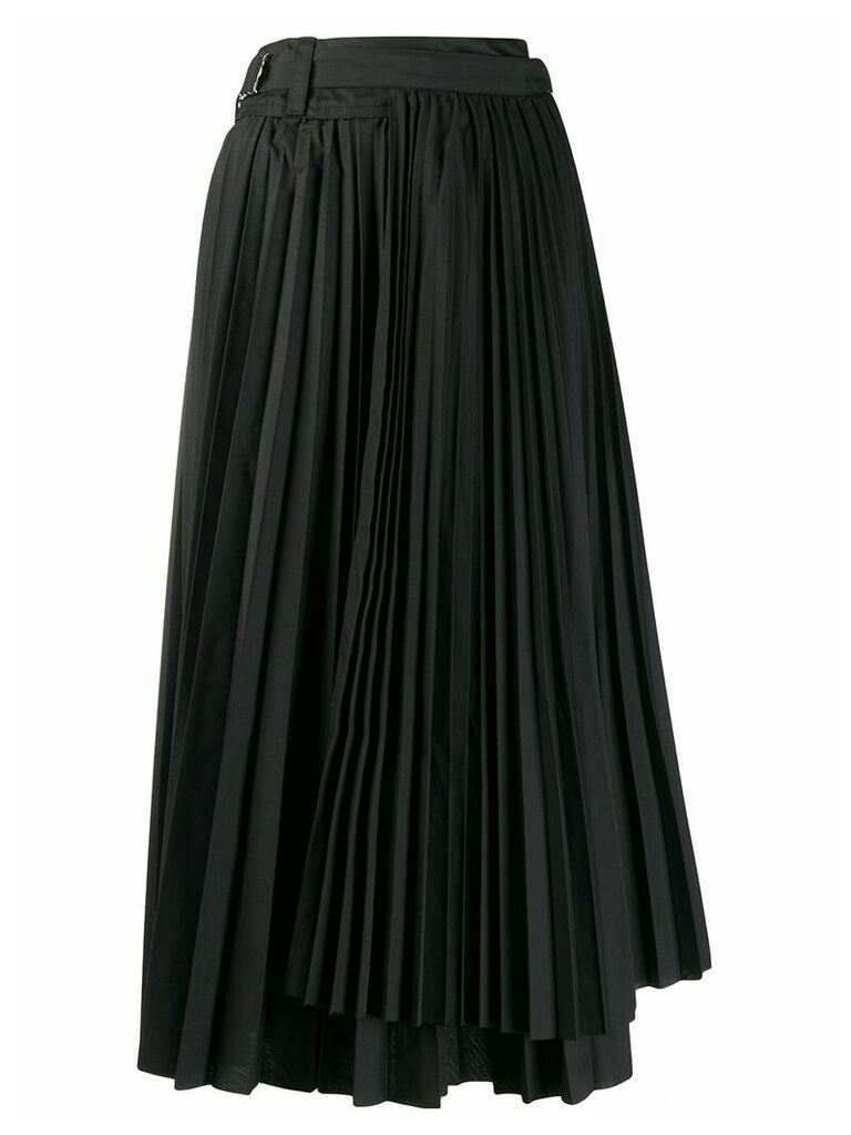 Sacai pleated wrap skirt - Black