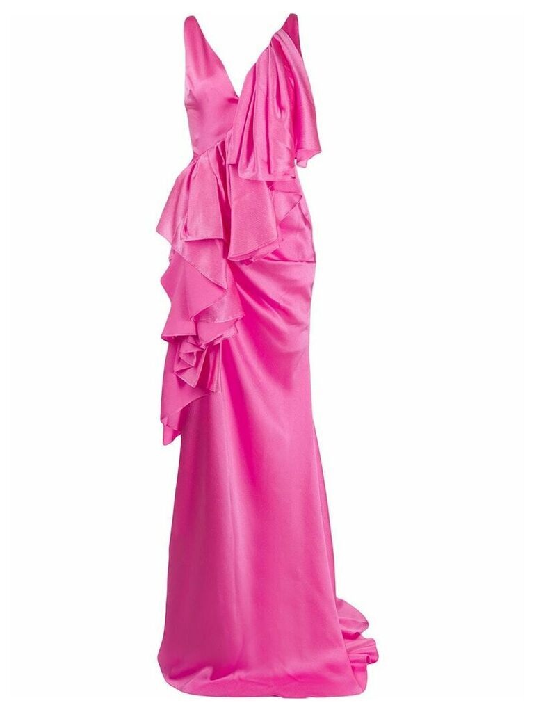 Solace London Lorne draped maxi dress - PINK