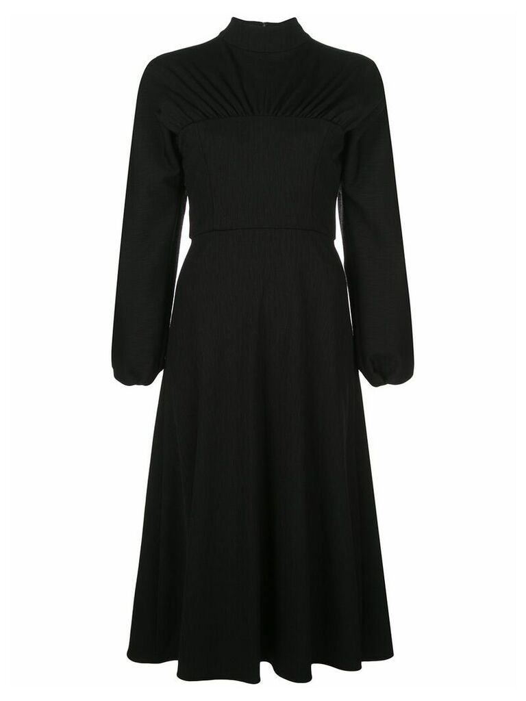 Christian Siriano mock neck crepe dress - Black