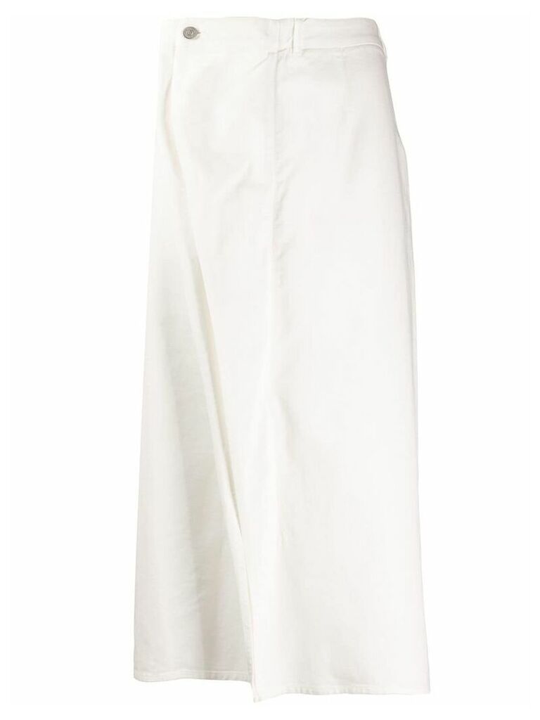 MM6 Maison Margiela inverted pleat skirt - White