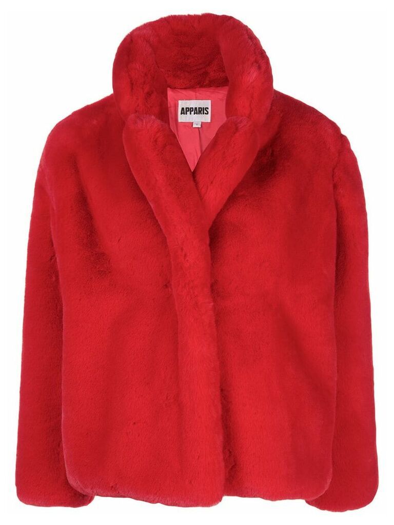 Apparis faux fur coat - Red