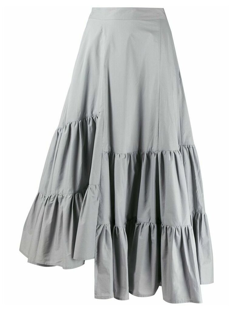 MM6 Maison Margiela asymmetric ruffle tiered skirt - Grey