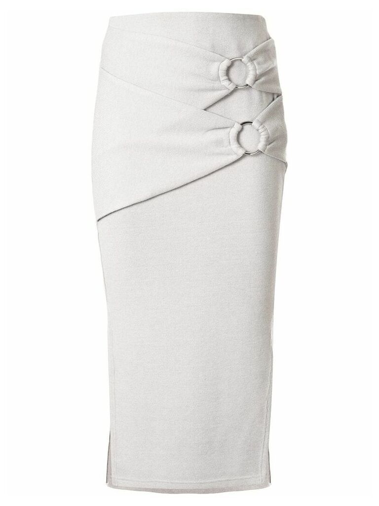 Jonathan Simkhai buckle-detail midi skirt - Grey