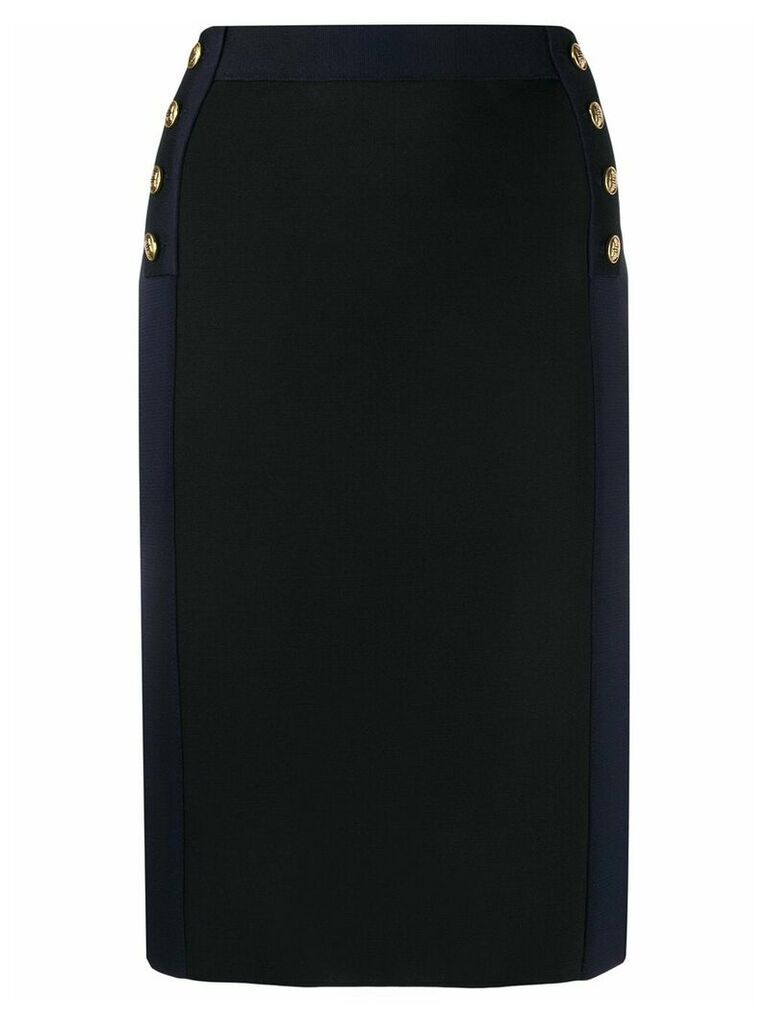 Givenchy high-waisted two-tone skirt - Black