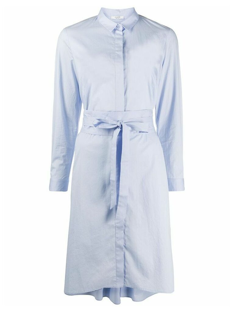 Peserico tie-fastening shirt dress - Blue