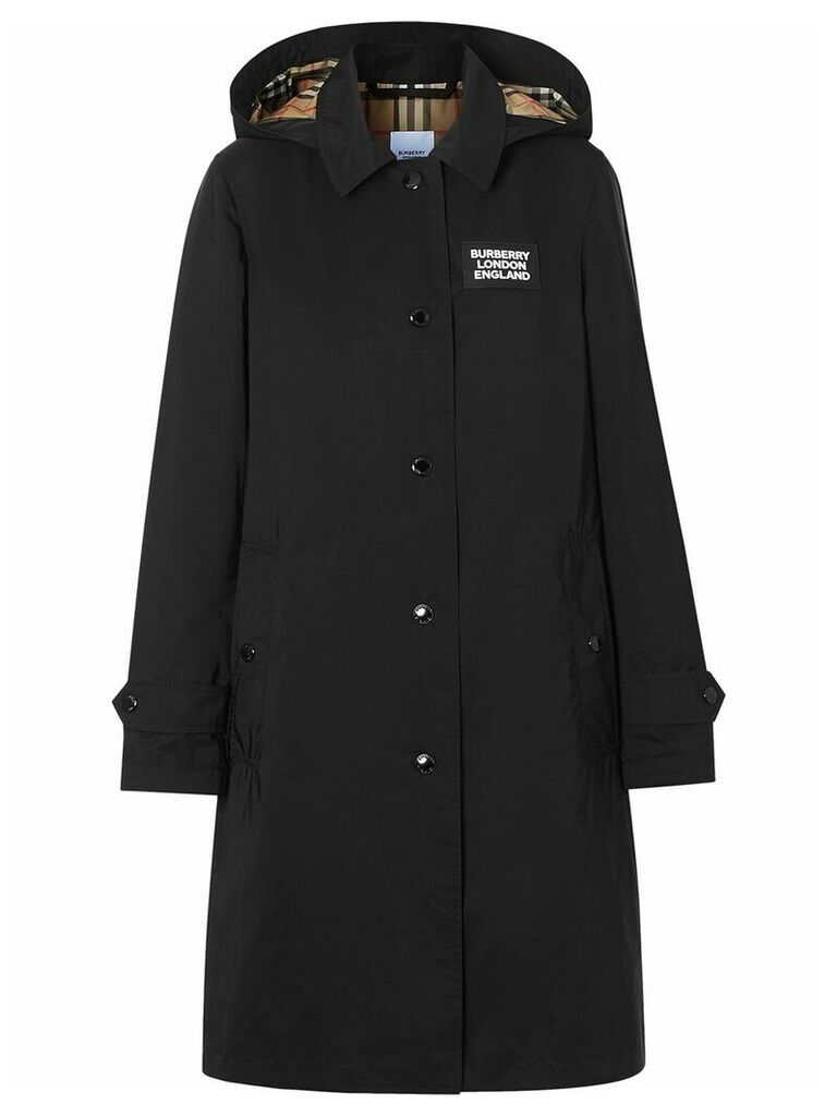 Burberry detachable hood car coat - Black