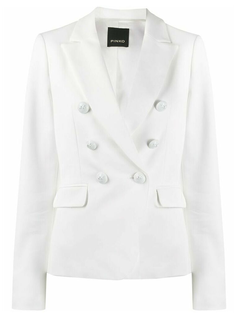 Pinko fitted double buttoned blazer - White