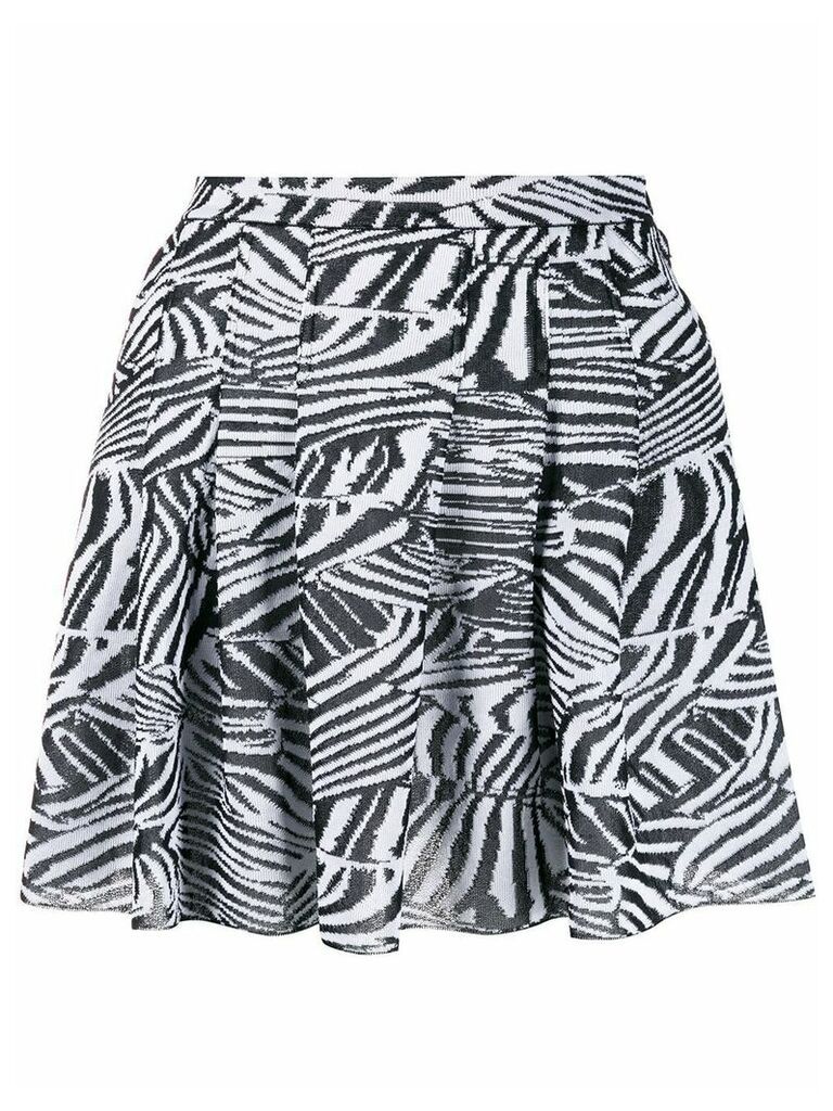 Missoni zebra-print pleated skirt - White
