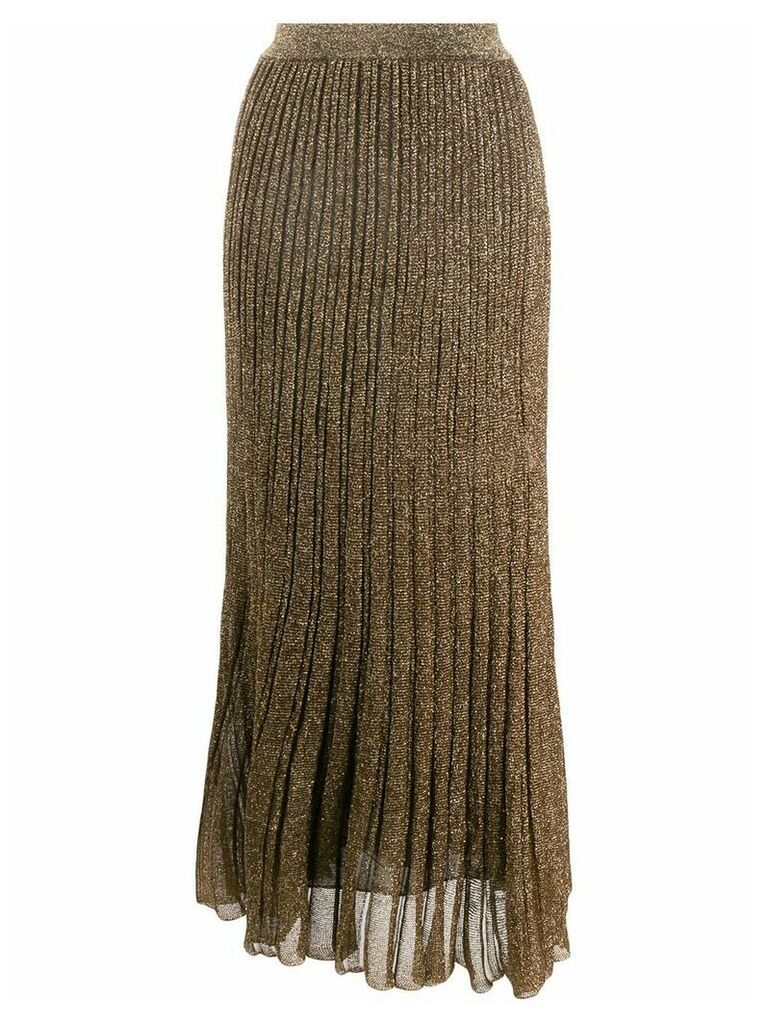 Missoni pleated knit skirt - GOLD