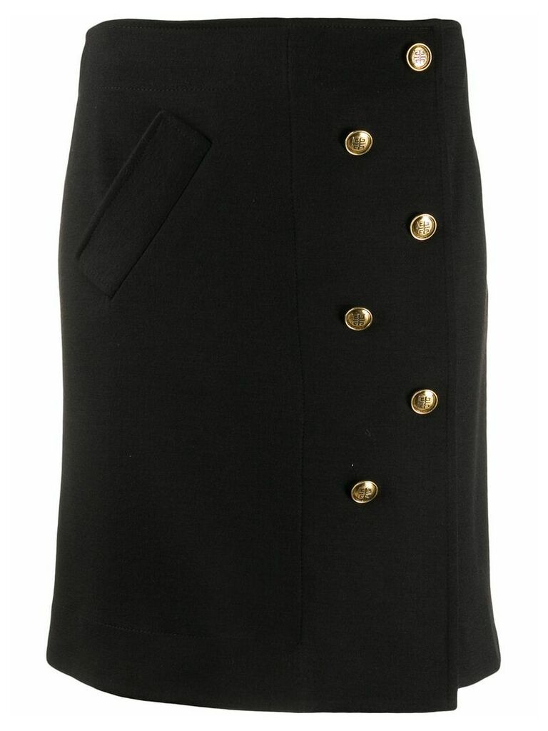 Givenchy buttoned short skirt - Black
