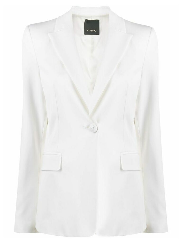 Pinko single-button tailored blazer - White
