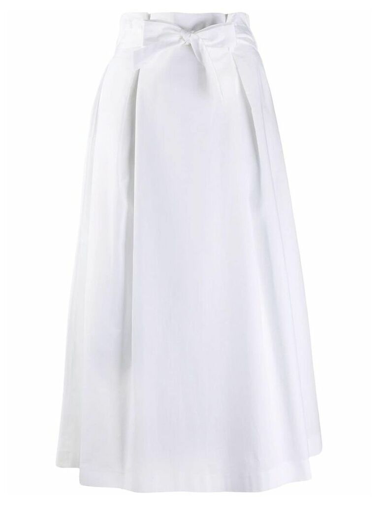 Peserico tie-fastening high-waist skirt - White