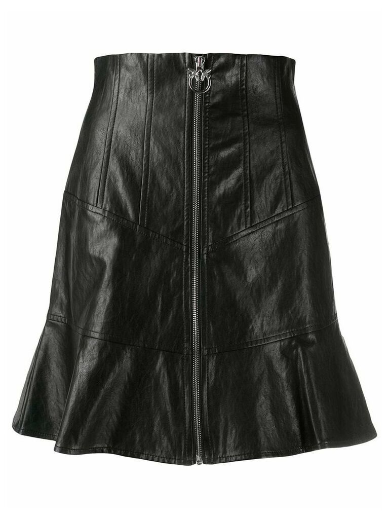Pinko zipped faux-leather skirt - Black