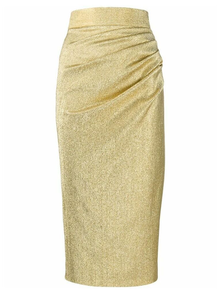 Dolce & Gabbana metallic silk skirt - GOLD