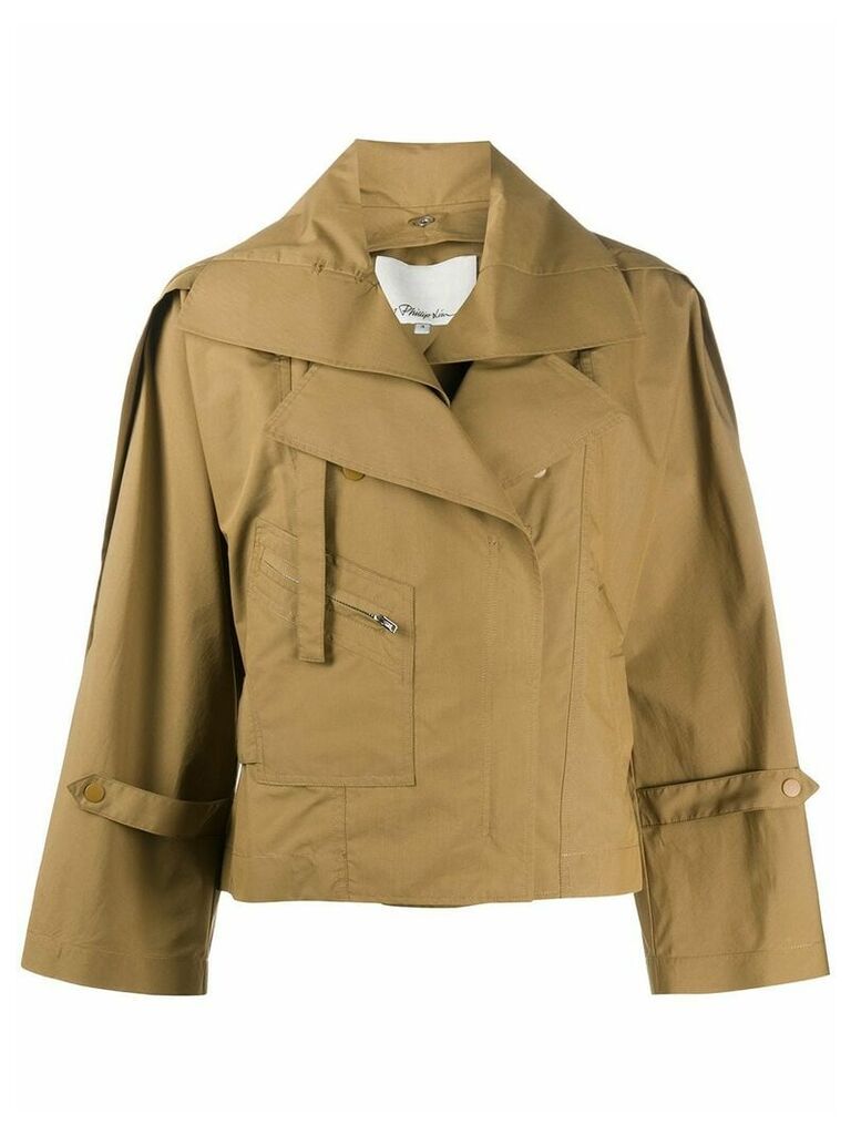 3.1 Phillip Lim cropped trench coat - Neutrals