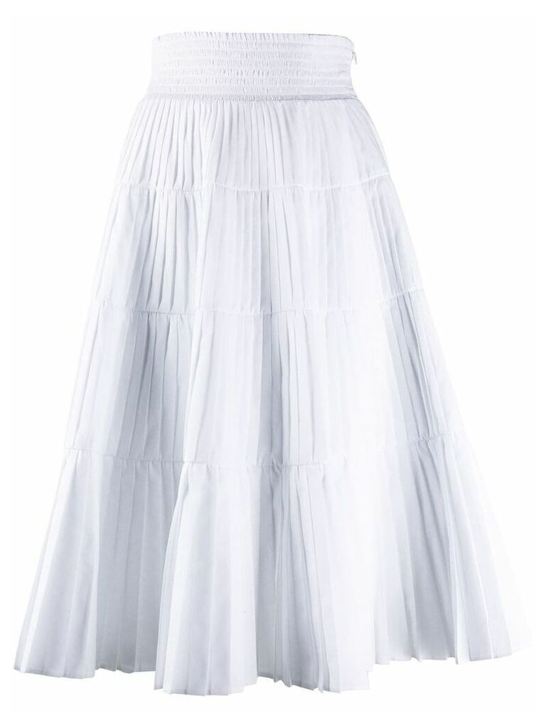 Prada pleated tiered skirt - White