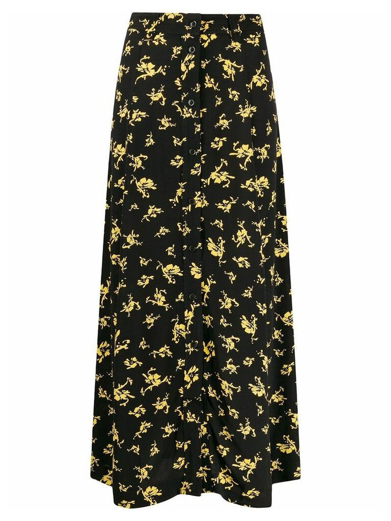 GANNI floral print skirt - Black