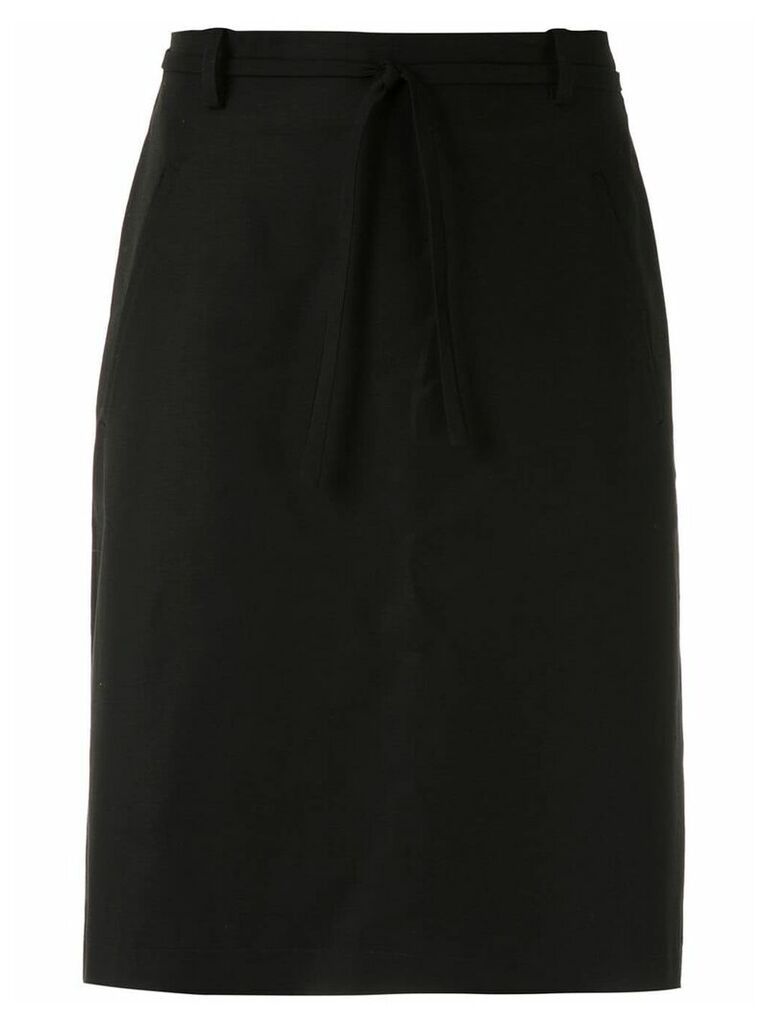 Egrey belted straight skirt - Black