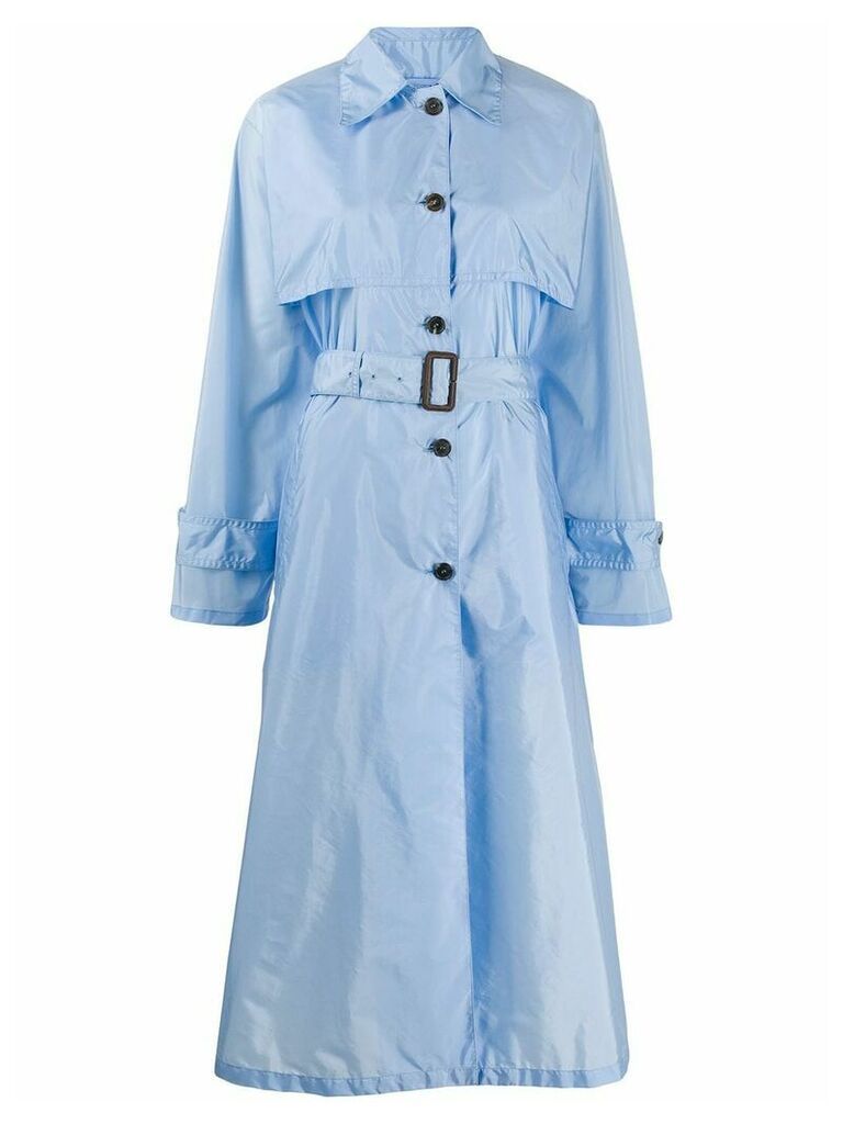Prada belted trench coat - Blue