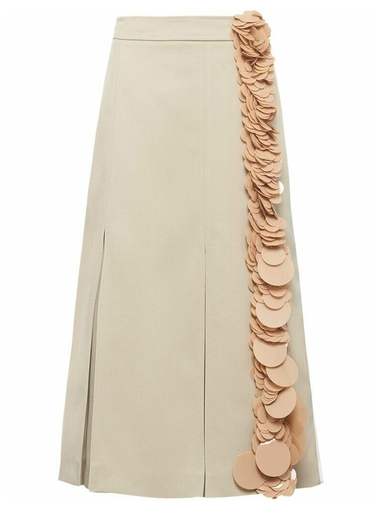 Prada sequin trim skirt - Neutrals