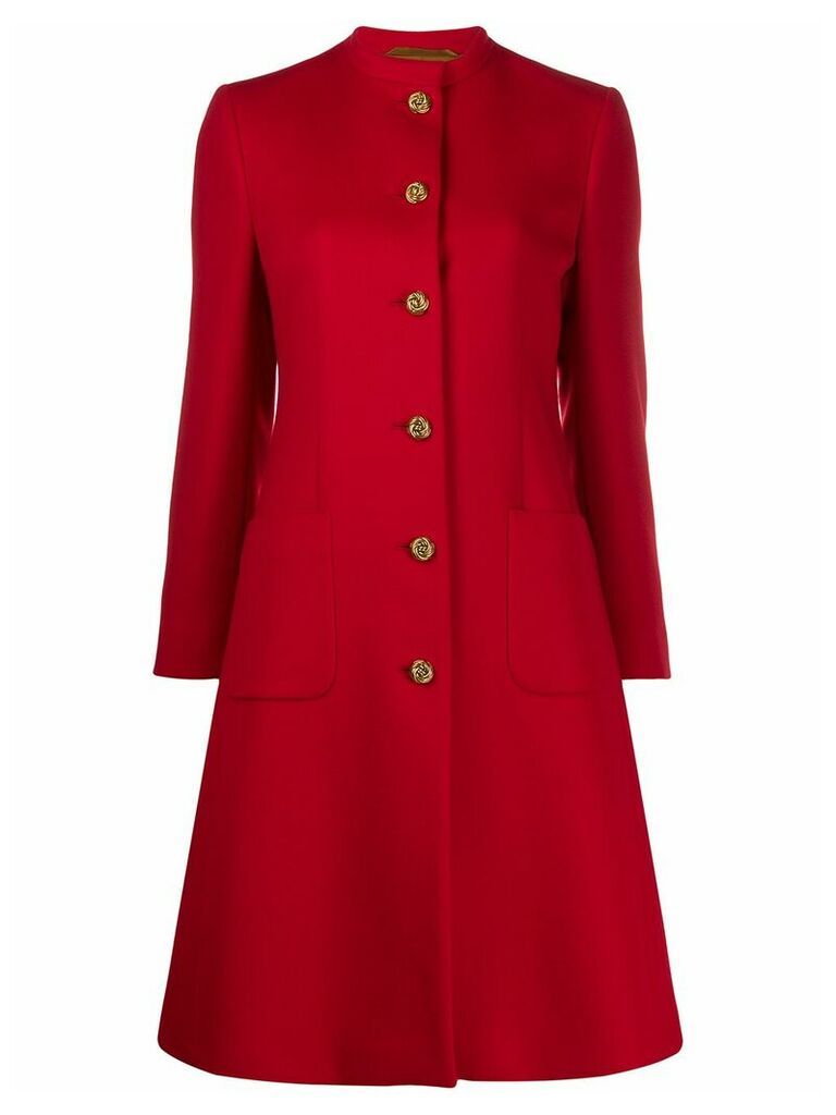 Gucci single-breasted buttoned coat - Red