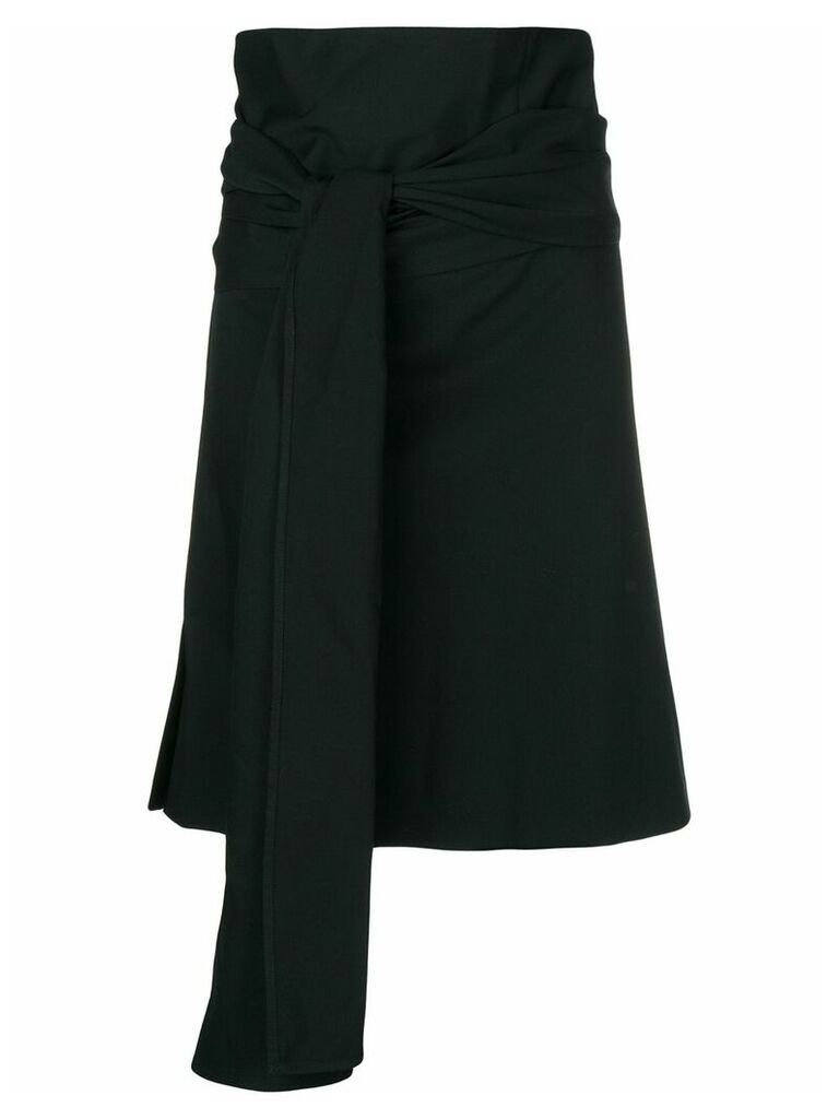 Romeo Gigli Pre-Owned knot detail wrapped skirt - Black