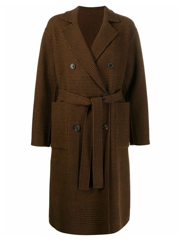 Mackintosh FORTROSE Brown Check Wool Reversible Trench Coat