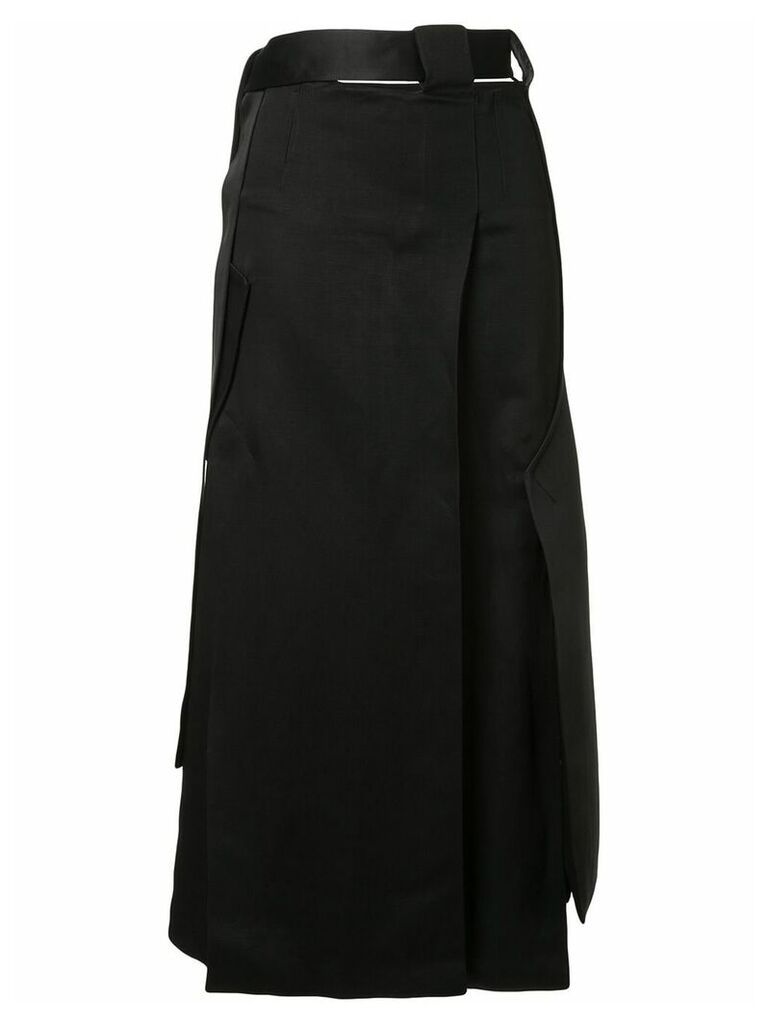 Christopher Esber tailored vent skirt - Black