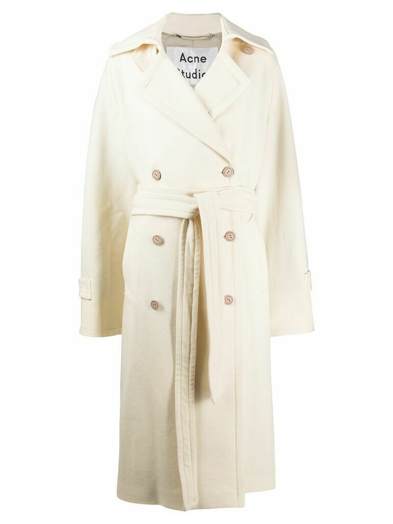 Acne Studios oversized belted trench coat - NEUTRALS