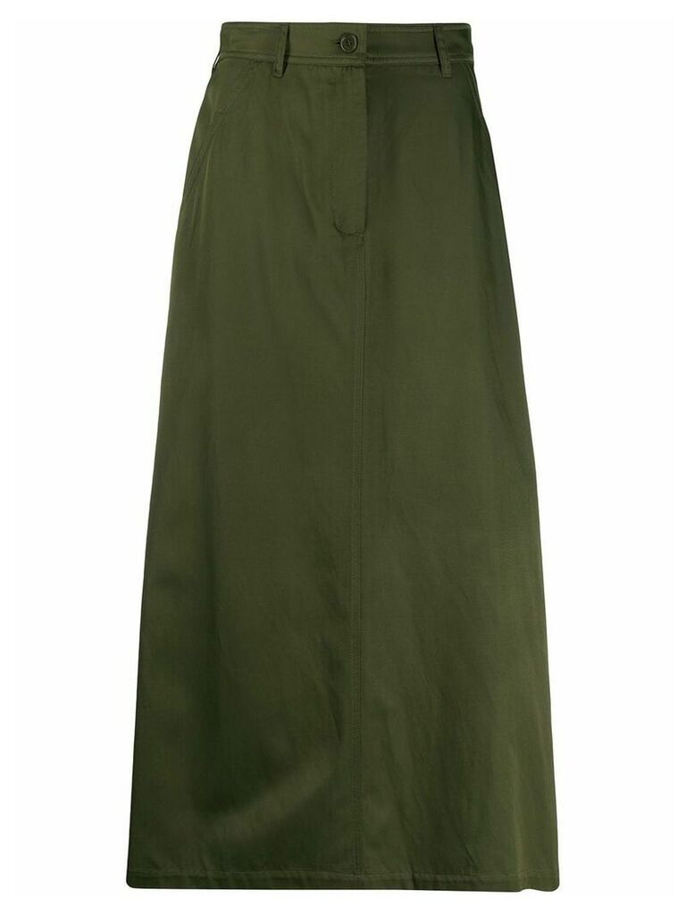 Aspesi high rise midi skirt - Green