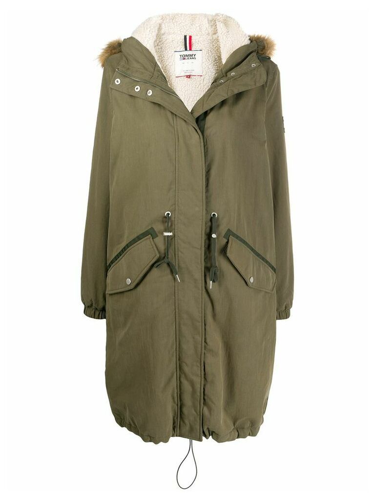 Tommy Jeans hooded parka coat - Green
