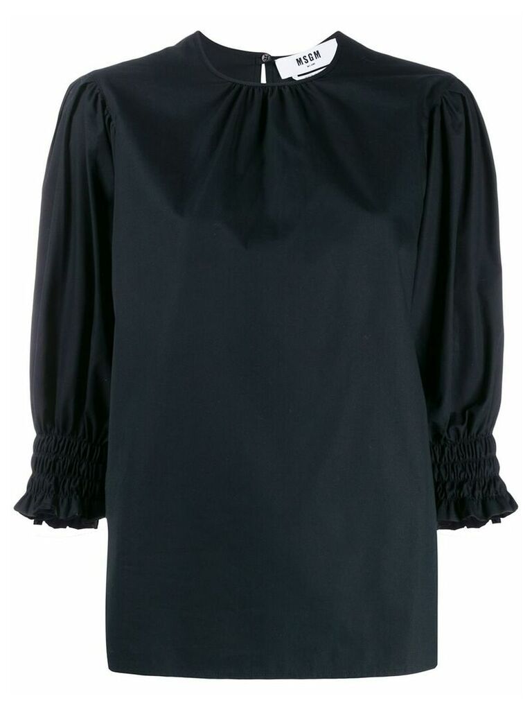 MSGM elasticated cuff blouse - Black