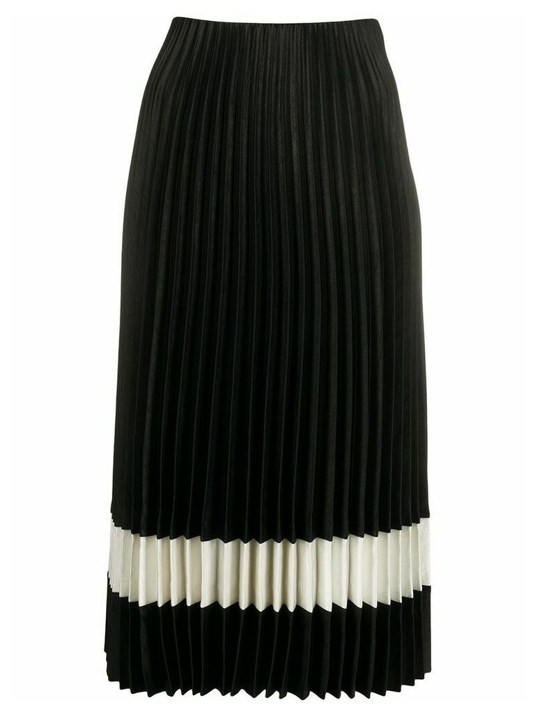Theory two-tone pleated skirt - Black