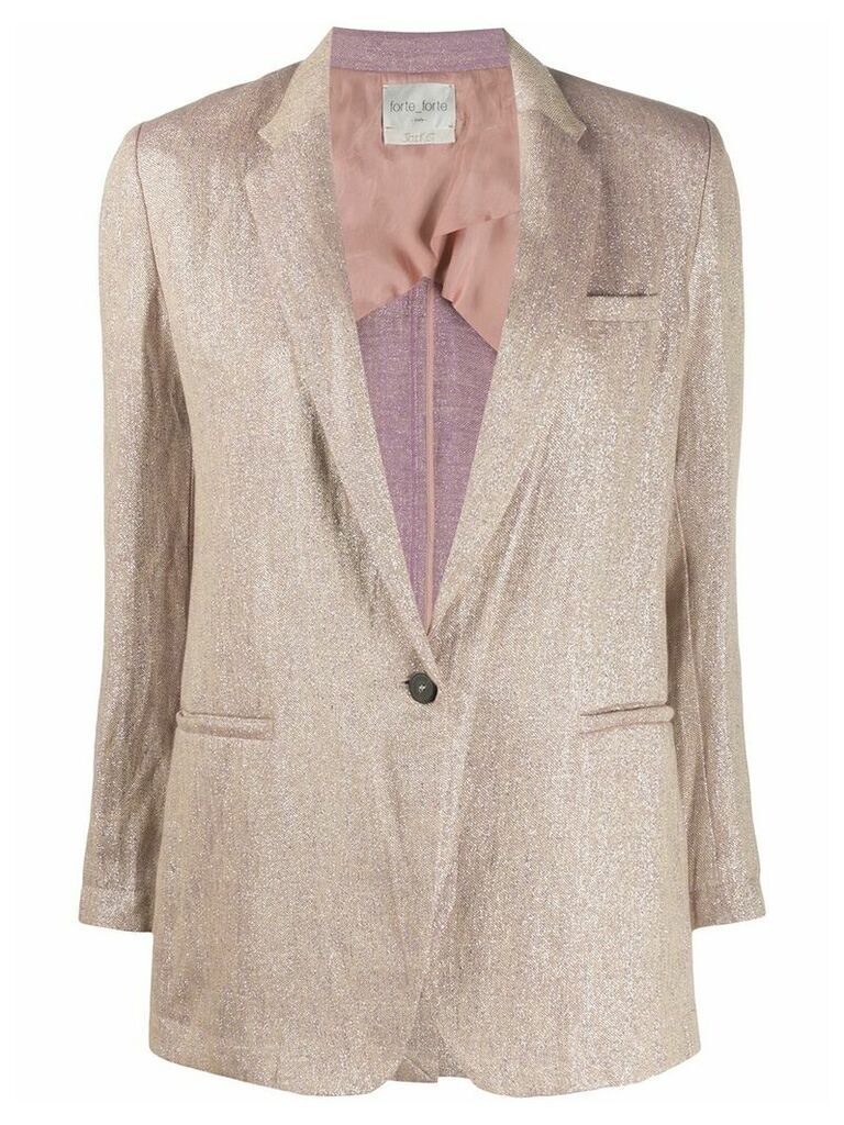 Forte Forte single-breasted fitted blazer - PINK