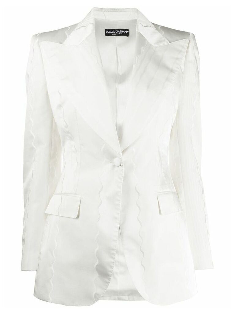 Dolce & Gabbana slim fit blazer - White