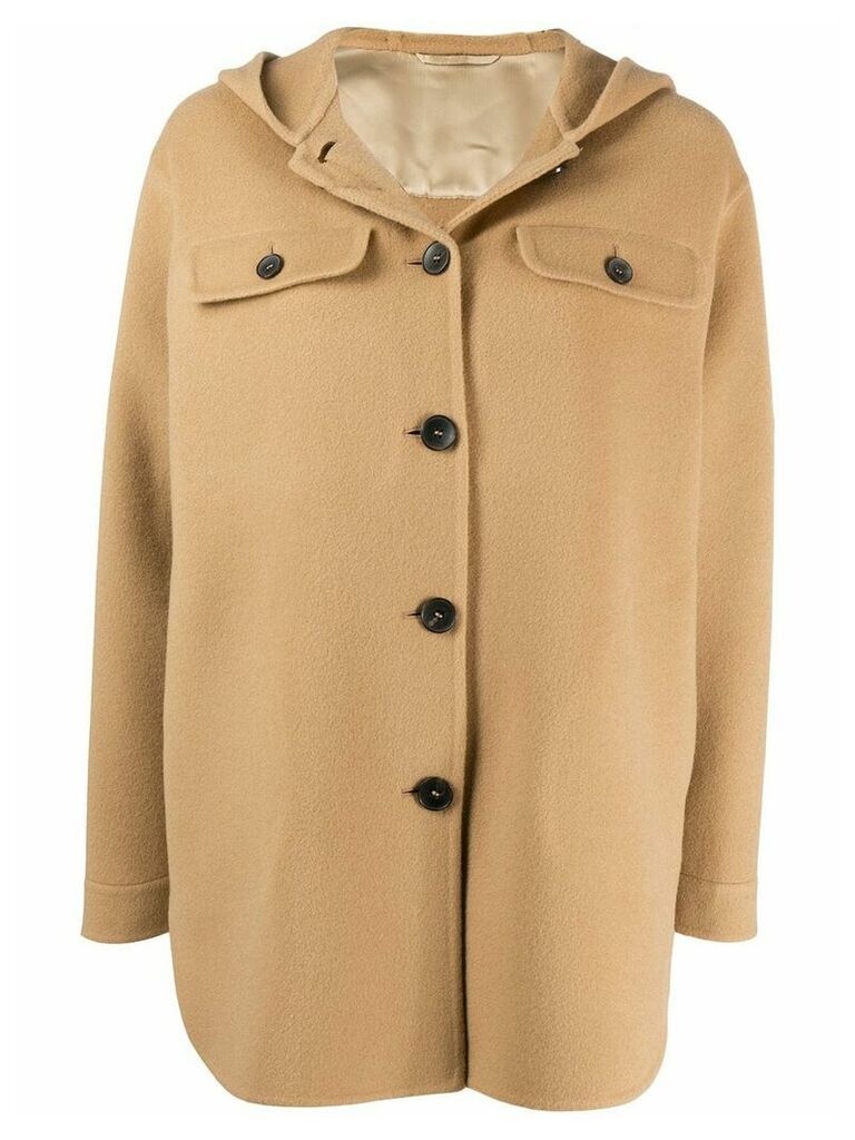 Etro hooded short coat - NEUTRALS
