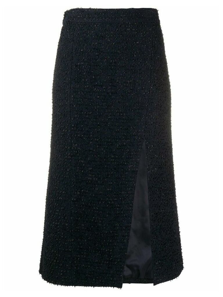 Etro side slit tweed skirt - Blue