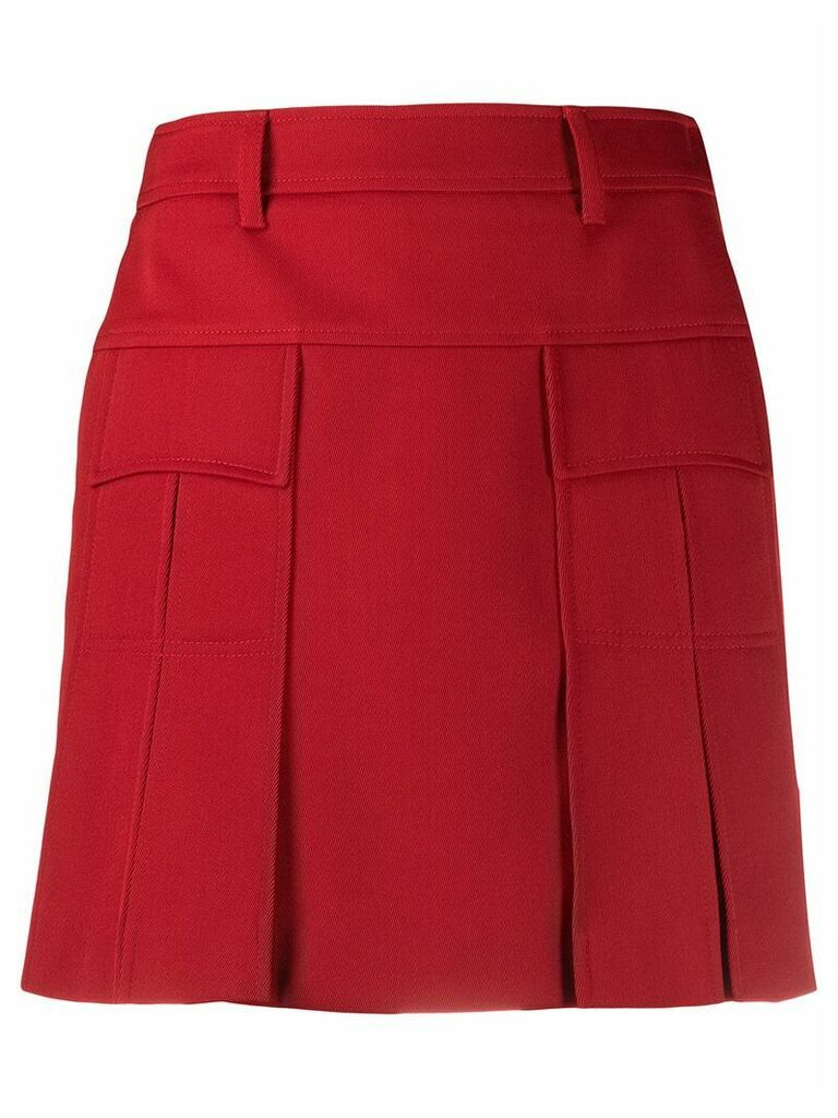 Prada short pleated mini skirt - Red
