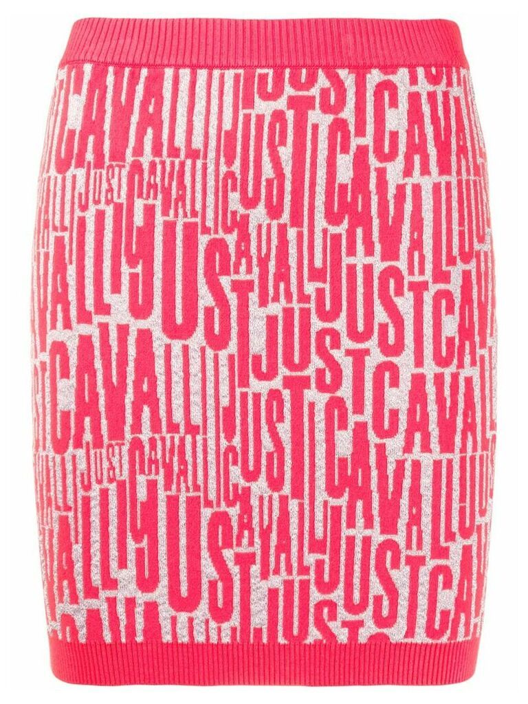 Just Cavalli all over logo skirt - PINK