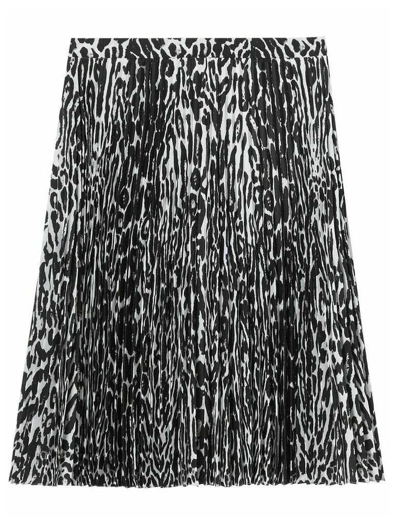 Burberry leopard print pleated skirt - Black