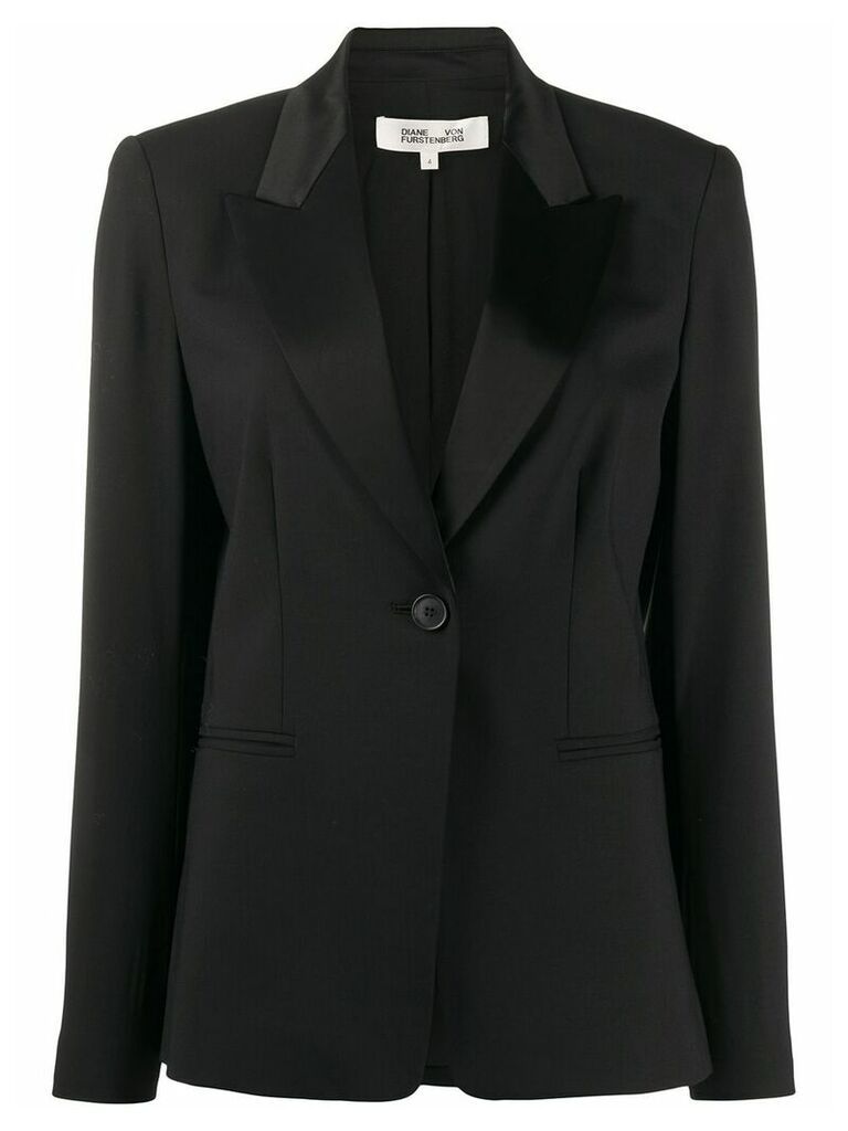 DVF Diane von Furstenberg one-button blazer - Black