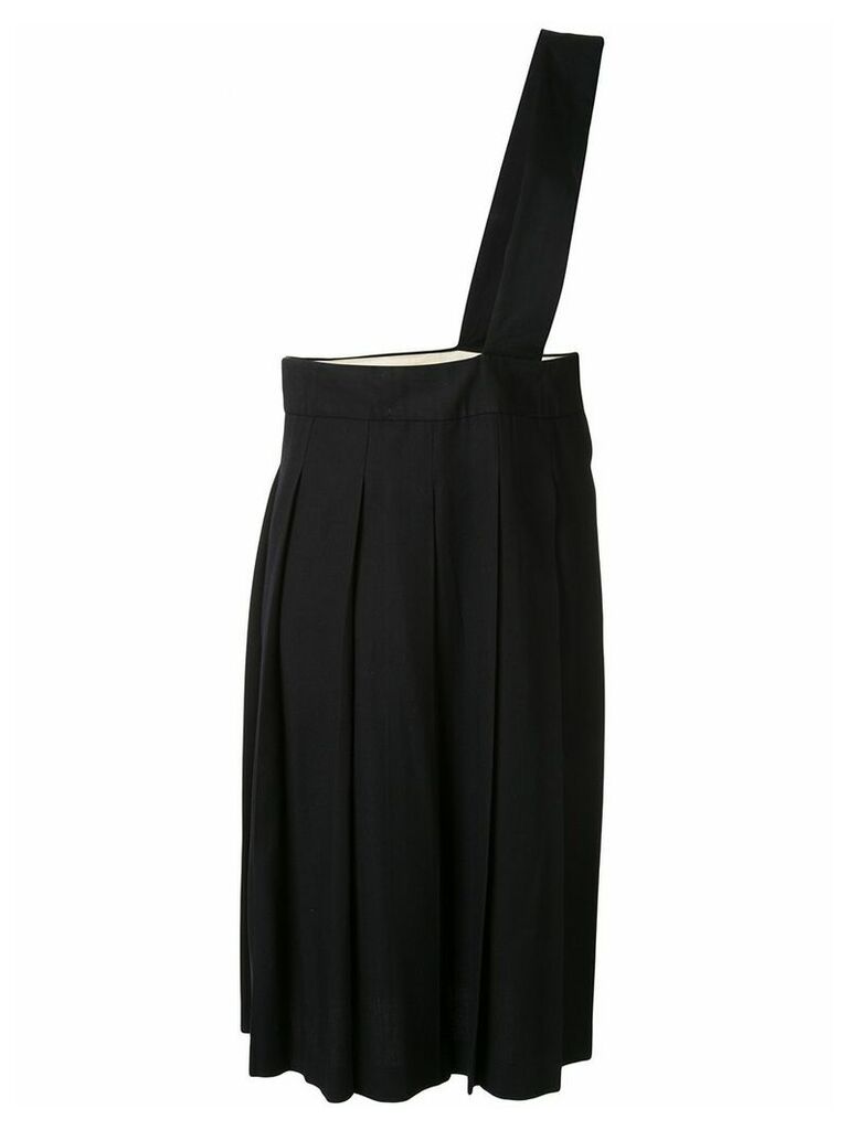 Comme Des Garçons Pre-Owned cross-shoulder strap pleated skirt - Black